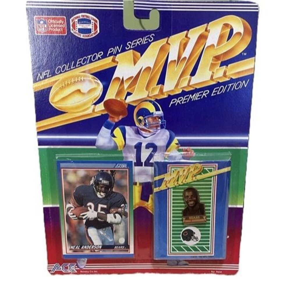 NFL MVP Collector Pin Series Neal Anderson Chicago Bears – 1990